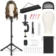 Relx Reinforced Wig Stand with Mannequin Head - Adjustable Wig Head Stand wit...