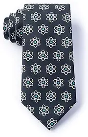 [Wild Ties] Men's Microfiber Atomic Nucleus Physics Novelty XL Extra Long Tie Necktie
