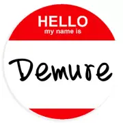 Hello My Name is Demure - 3 Pack Circle Stickers 3 Inch - Mindful Cutesey