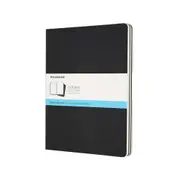3pc Moleskine Cahier Soft Cover Writing Notebook/Journal Dot Grid Set Black XL