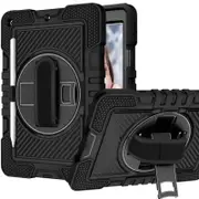 Rugged Stand Shockproof Hybrid Case with Strap For Apple iPad Mini 4 / 5 (Black)