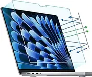 F FORITO 2-Pack Anti Blue Light Matte Screen Protector Compatible with MacBook Air 15.3 inch (2023-2025, M2, M3, M4), Eye Protection Blue Light Blocking Anti Glare Computer Screen Cover