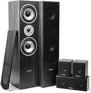 Skytronic Fenton 5.0 Home Theater Speaker System - Black, 335 W Power, Pack of 5 Home Cinema Speakers, Ideal for Movies and Music