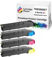A Set BCMY Non-Genuine Toner Cartridge for Kyocera TK-8309 TK8309K TK8309C TK8309M TK8309Y (25,000/15,000 (B/CMY) pages) for TASKalfa 3050ci TASKalfa 3051ci TASKalfa 3550ci TASKalfa 3551ci