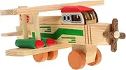 GALPADA Colorful Wooden Helicopter Plane Decorative Boys and Girls Toy Present for Model Enthusiasts Random Style