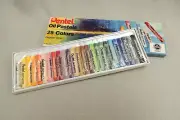 Vintage Pentel Oil Pastels 25 Colors Reg Size New Old Stock Original Box PHN25