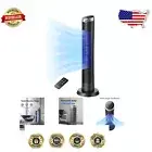 40-Inch Bladeless Electric Tower Fan with Remote Control - Quiet Cooling