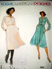 Shirt Dress and Belt Misses size 10 Vogue 1829 Sewing Pattern *