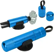 R2Depot Car Window Breaker Seatbelt Cutter - 2 Pack 2 in 1 Broken Window Escape Tool for Emergency Under Water Car Safety Tool (Blue-2 Pack)
