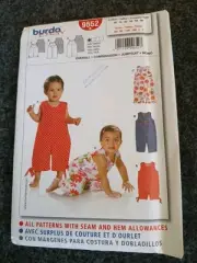BURDA TODDLERS' JUMPSUIT 9652 Easy Sewing Pattern UNCUT