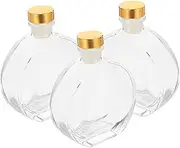 LIFKOME 3pcs Glass Perfume Diffuser Bottles Essential Oil Diffuser Bottles for Decoration Elegant Fragrance Containers with Polymer Stoppers Random Color