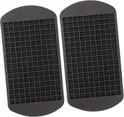 2pcs Mini Maker Silicone Molds for Chocolate Silicone Candy Mold Ice Tube Mold Refrigerator Ice Mold Silicone Ice Mold Tray Jelly Ice Cubes Foldable Coffee Model Ice Mold/1028 (Color : Coffee, Size
