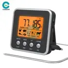 Digital Oven Thermometer Kitchen Meat Thermometer Countdown/ Timer LCD Backlight