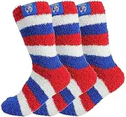 AFL Western Bulldogs Comfortable Soft Feel Aussie Rules Supporter Bed Socks 3 pair | Australian Football League | Women's sizes