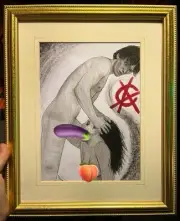 Richard Ramirez Original Art Explicit Charcoal Monsters Artwork Framed AcidBrain