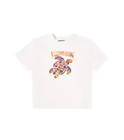 [Vilebrequin Kids] Vilebrequin Kids Gabin logo cotton jersey T-shirt Y 14 white