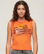 La Vintage Logo Graphic Slim Tank Top | Soda Pop Orange Marle