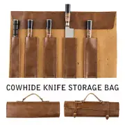 Knives Roll Leather Pocket Carry Storage Case Chef Knife Organiser Portable Bag