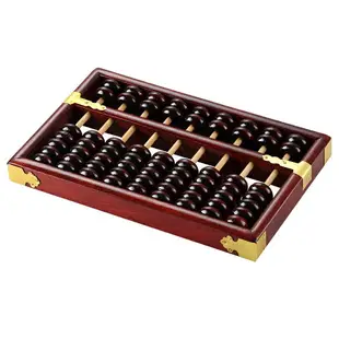 傳統大號9檔中國情算盤老式傳統實木算盤珠心算教學算盤工藝算盤