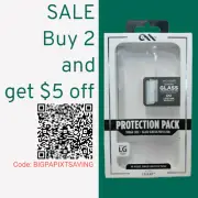 Case-Mate Tough Case + Glass Screen Protector for LG K40 - Clear