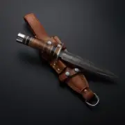 Damascus Stacked Leather fighting dagger / Carbon Steel, Hunter Knife