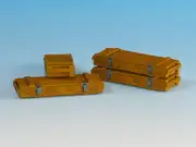 7,5cm PAK40 L/46 WOODEN AMMO BOXES/CRATES/CASES #E016 1/35 EUREKA
