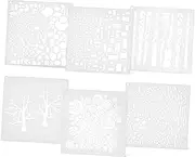 COHEALI 6pcs Large Flower Stencils Stencil for Painting Christmas Painting Templates Abstract Stencil Template Journal Stencil Decor Drawing Templates Drawing Tool Big Flower The Pet Child