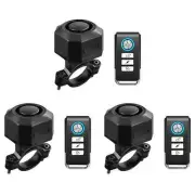 Motorcycle Bike Alarm Wireless Vibration Motion Sensor Waterproof with Remote ×3