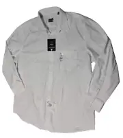 Van Heusen Men's White Wrinkle Free Regular Fit Dress Shirt 17.5 32/33 (B197)