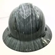 Hard Hat custom hydro dipped , OSHA approved FULL BRIM, DRIFTWOOD WOODGRAIN NEW
