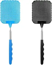 Fly Swatter, Pack of 2 Extendable Telescopic Fly Swatters, Manual Swat Pest Cont
