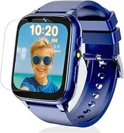 iCHOMKE Smart Watch for Kids, Girls Boys Smartwatch with 26 Games Camera Video Recorder and Player, Pedometer Calendar Flashlight, Birthday for 4-12 Years Children (Blue)