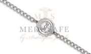 GENUINE MEDI SAFE STAINLESS STEEL SOS BRACELET MEDICAL INFO/ICE SILVER TALISMAN