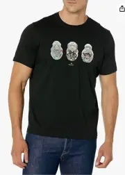 Paul Smith Men's T Shirt 3 Monkeys Japan Graffiti Organic Cotton sz M New Tag
