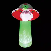 CHRISTMAS 7 FT SANTA ALIEN MARTIAN IN STAR SHIP AREA 51 Airblown Inflatable