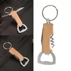 Wooden Handle Beer Bottle Opener Keychain Can Opener Wine Opener Beer