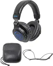 Rockville DJ1500 DJ Headphones w/ Detachable Coil Cable, Case+Extra Ear Pad