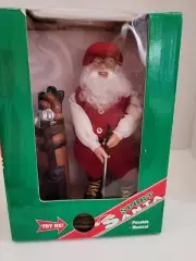 Vintage 1998 Holiday Creations Sport Santa . Golf. Posable. Musical