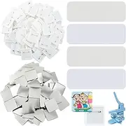 Wavwavw 100 Set 2'' x 2'' Square Pin Button Making Supplies for Square Button Maker DIY Pin Badge Parts Refill(Clear)