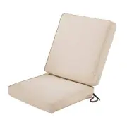 Classic Accessories Outdoor Dining Chair Cushion Antique Beige Foam Polyester