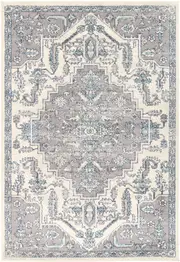 Sassily Trice Grey Blue Runner Rug