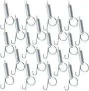 Pet Cage Door Latch Spring Hook - 20 Pack Heavy Duty Spring Loaded Dog Crate Lock, Galvanized Steel Chicken Coop Latches for Rabbit Hutch, Bird Cage, Wire Mesh Enclosures