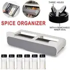 Kitchen Spice Rack Slide Cabinet Storage Jars Can Holder Under-Shelf Punch-free