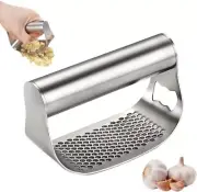 Garlic Mincer Garlic Press Stainless Steel, Garlic Chopper with Peeler and Brush