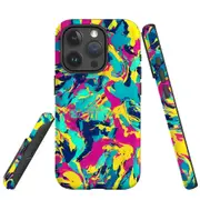 For iPhone 15 Pro Max Tough Protective Cover, Abstract Strokes