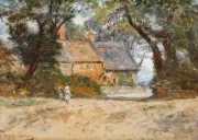 Fredrick McCubbin Cottage & Children Best Canvas Prints - Framed Ready to Hang