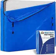Ultra Thick Mattress Bag Waterproof Protector Storage Heavy Duty Easy Moving & Storage Dust Cover with 8 x Update Handles (King Single size)