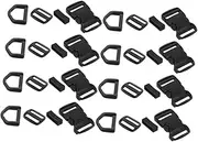 Totority 8Sets Pet Collar Buckles Heavy Duty Strap Replacement Buckles for Dogs for Collars and Backpack Straps Easy to Use and Durable
