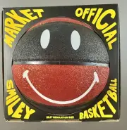 Chinatown Market Smiley Black/Red Glitter Basketball - 29.5 NIB