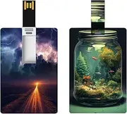Personalized Credit Card USB Flash Drive, Bulk Custom Name Card Shaped USB 2.0 Flash Drives Ideal for Businesses, Corporations, Educational Institutions, Photography & Music Studios (512 MB,100PCS)